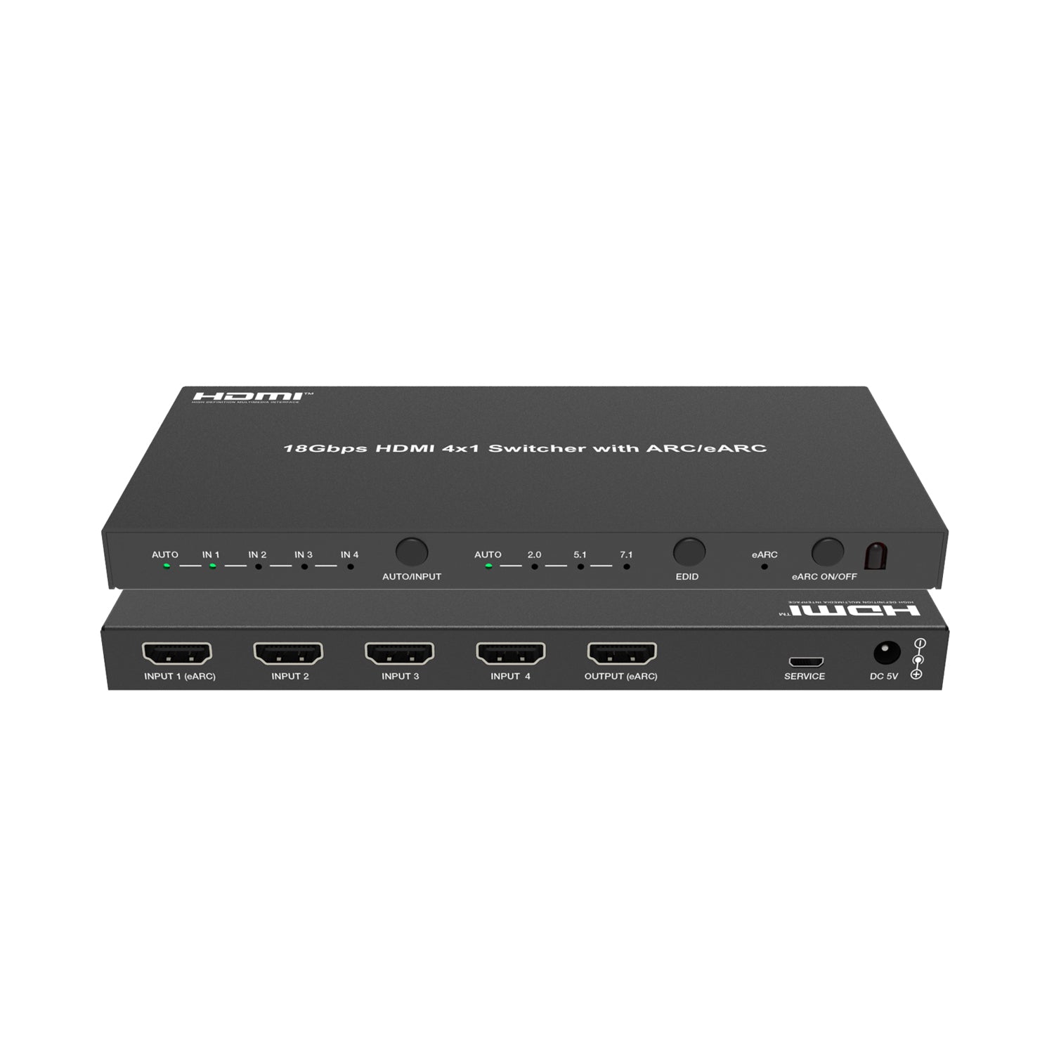 4K 4x1 HDMI Switcher with ARC - Main Image