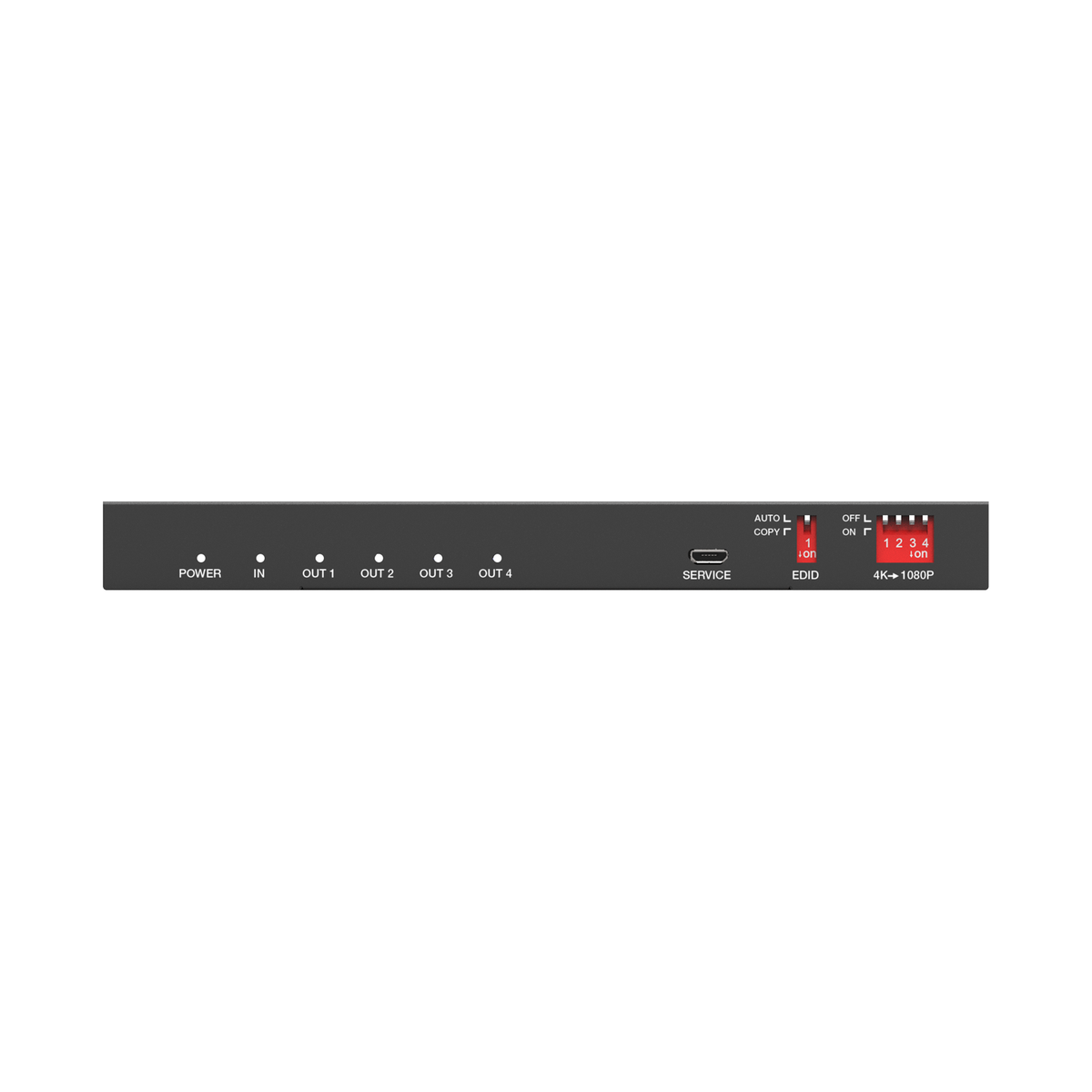 4K 1x4 HDMI Splitter with Scaler & Audio Extract