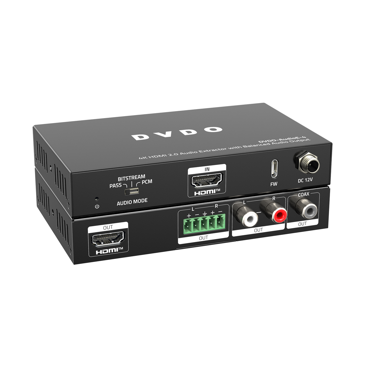 4K HDMI 2.0 Audio Extractor with Balanced Audio Output