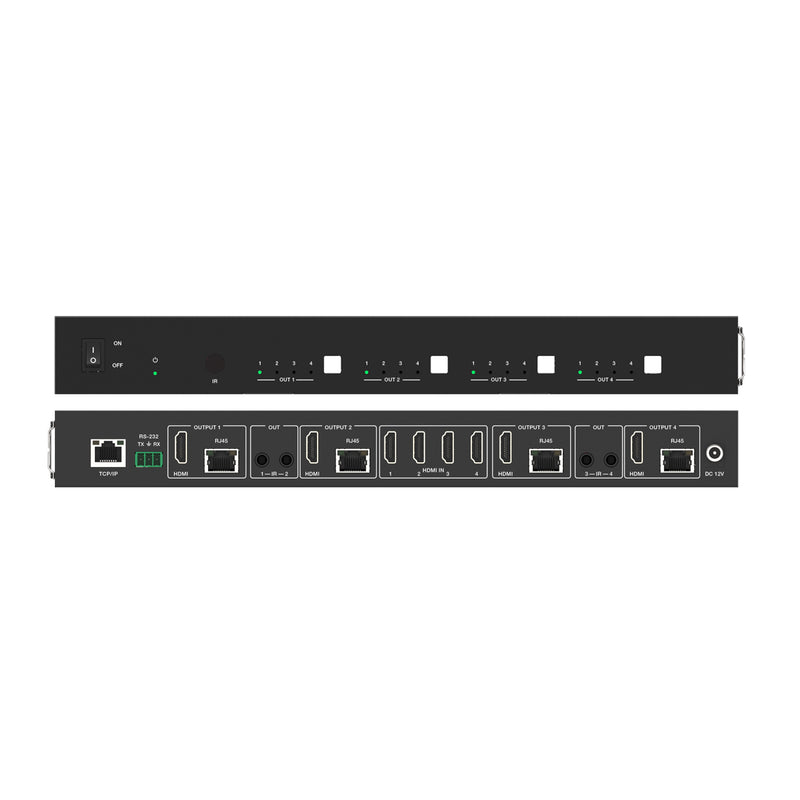 4K 4x4 HDMI Matrix Switcher with Mirrored Category Outputs