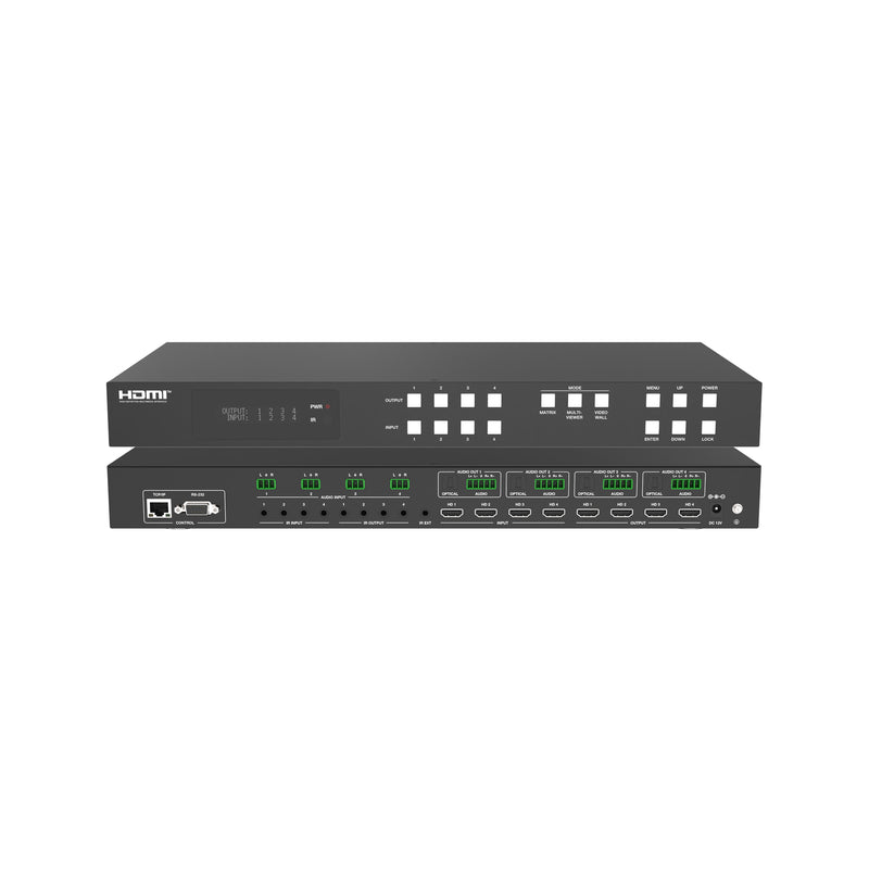 4K 4x4 Seamless HDMI Matrix Switcher Video Wall Controller with Multiview