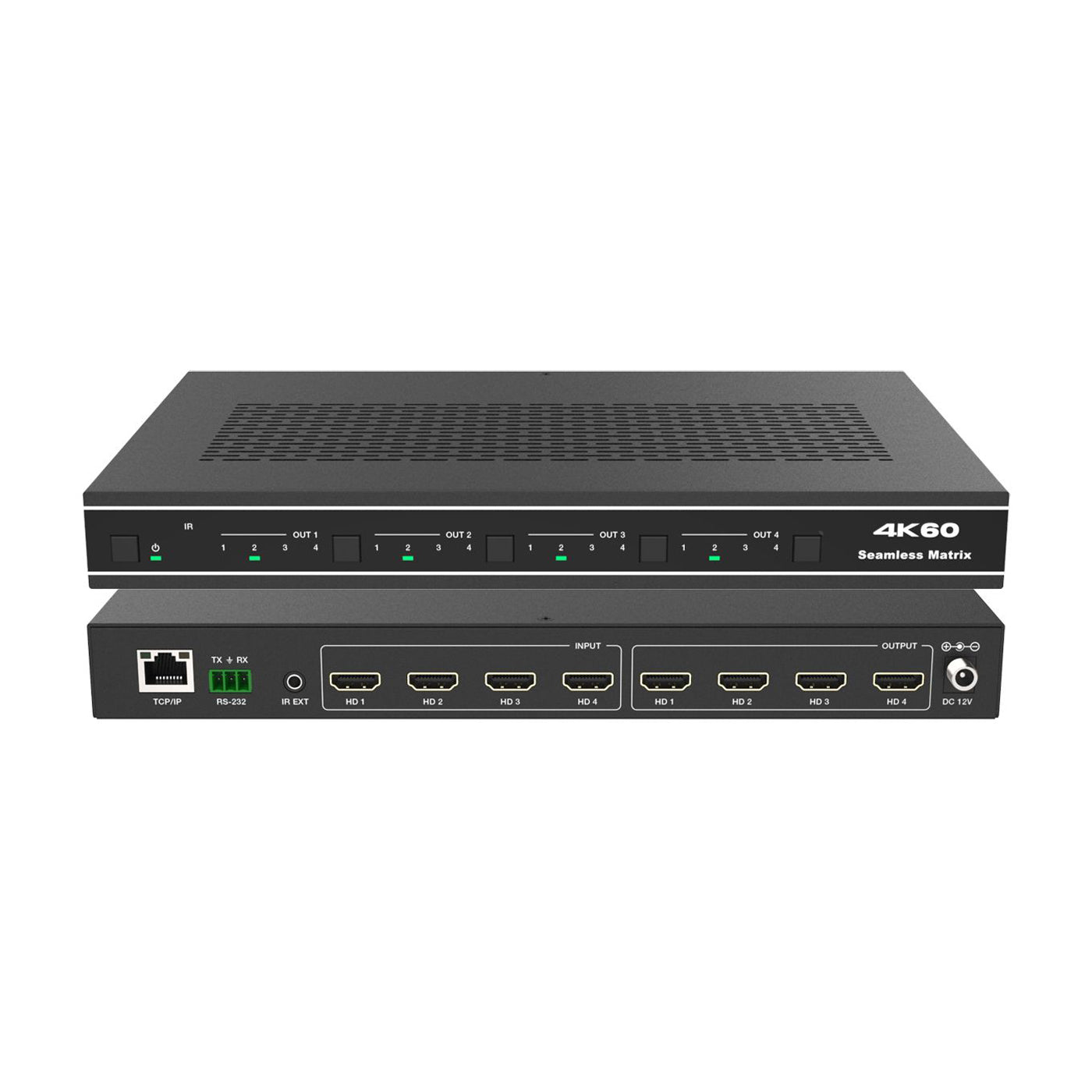 4K 4x4 Seamless HDMI Matrix Switcher & Video Wall Controller