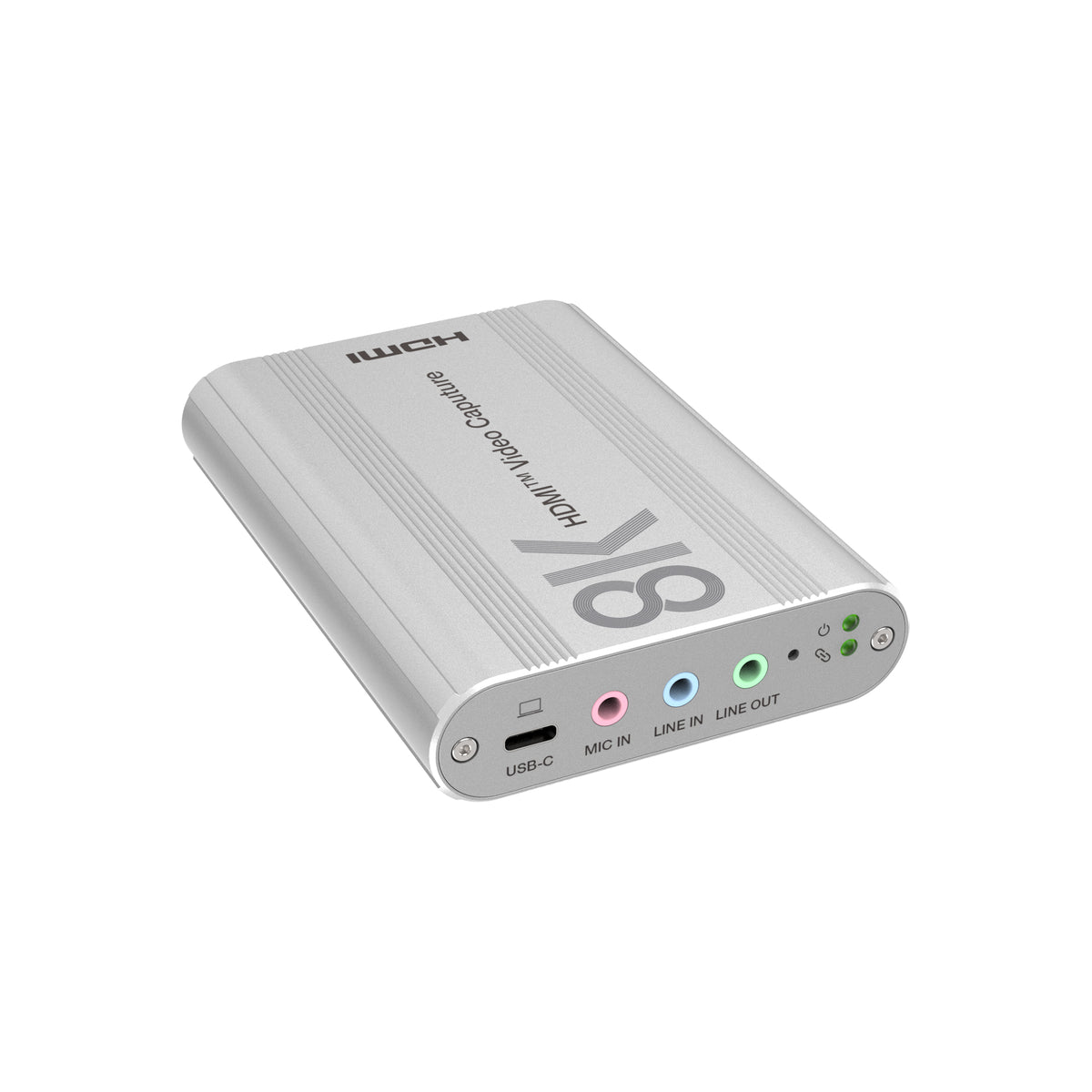 8K HDMI to USB 3.2 Capture Dongle with HDMI Loop Out and Separate Audi