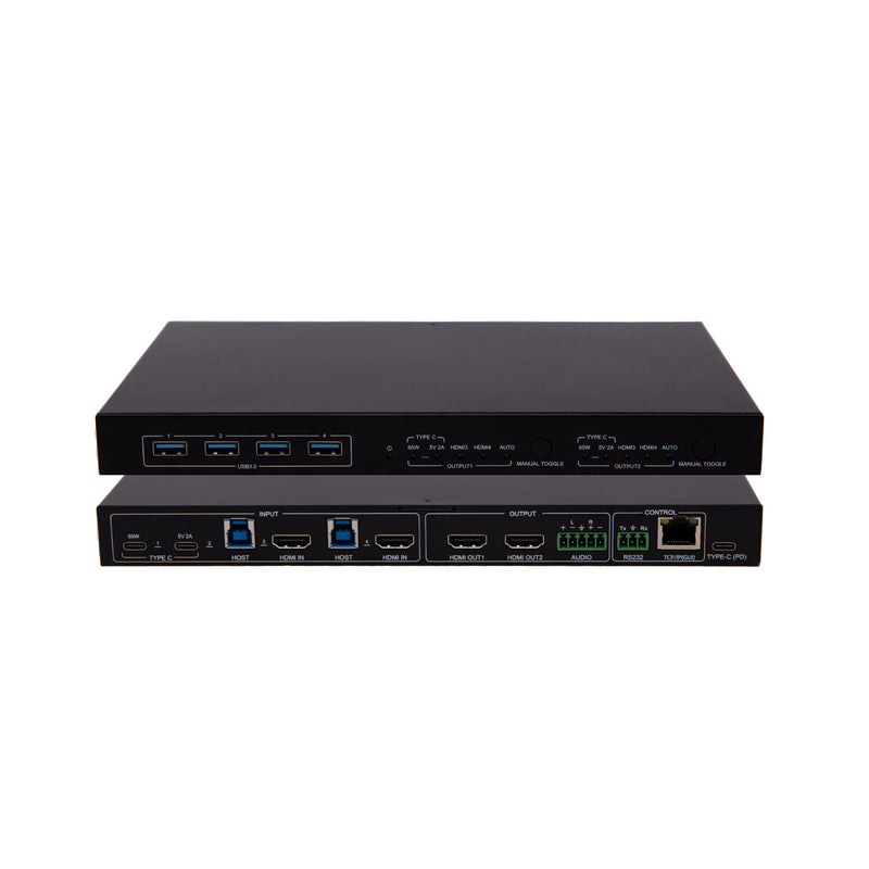 4K 4x2 Presentation Switcher with USB-C & HDMI Inputs