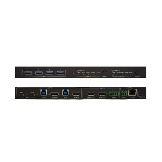 4K 4x2 Presentation Switcher with USB-C & HDMI Inputs