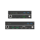 2-Host USB-C & USB 3.2 Gen 1 100m Extender over HDBaseT with 2 HDMI Outputs
