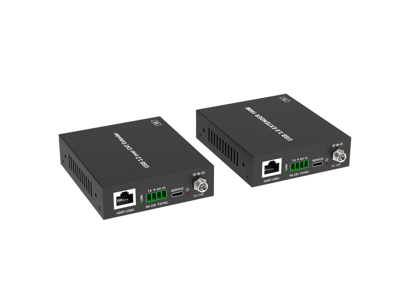1-Host USB-C & USB-A 3.0 100m Extender over HDBaseT