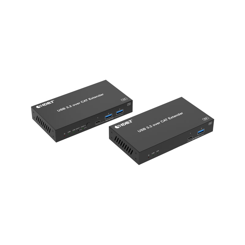 2-Host USB-C & USB 3.2 Gen 1 100m Extender over HDBaseT