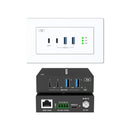 1-Host USB-C & USB 3.2 Gen 1 100m Extender over HDBaseT (EU/UK WP Tx to Box Rx)
