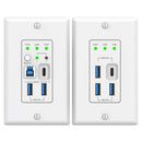 2-Host USB-C & USB 3.2 Gen 1 100m Extender over HDBaseT