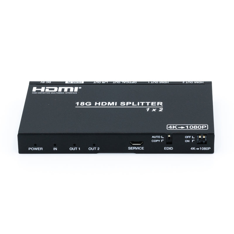 4K 1x2 HDMI Splitter with Scaler & Audio Extract