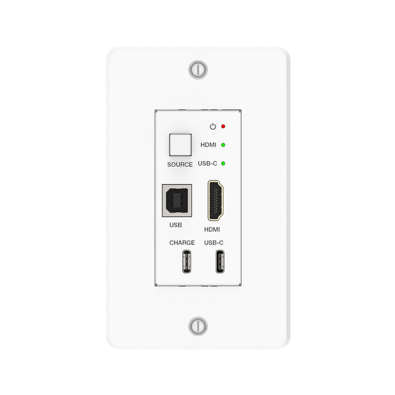 4K HDMI & USB-C 70m Wall Plate Extender over HDBaseT with USB