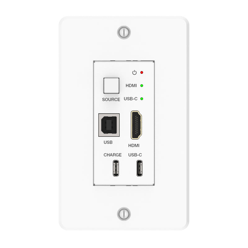 4K HDMI & USB-C Wall Plate Extender Kit over HDBaseT with USB