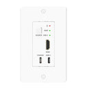 4K HDMI & USB-C 50m Wall Plate Extender Kit over Category