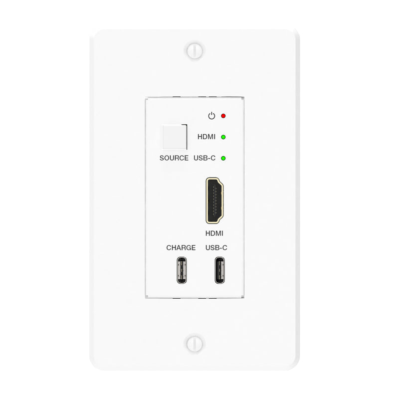 4K HDMI & USB-C 50m Wall Plate Extender Kit over Ethernet