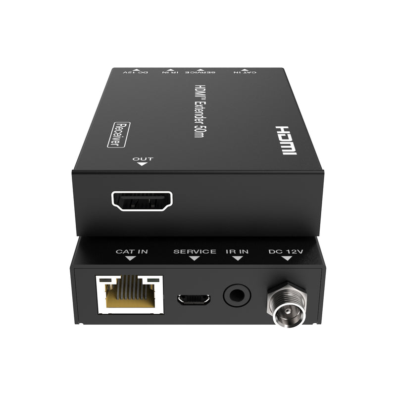 4K HDMI & USB-C 50m Wall Plate Extender Kit over Ethernet