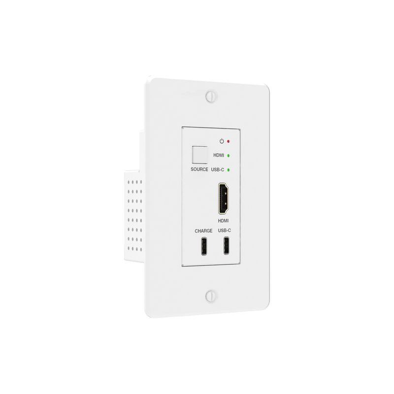 4K HDMI & USB-C 50m Wall Plate Extender Kit over Ethernet