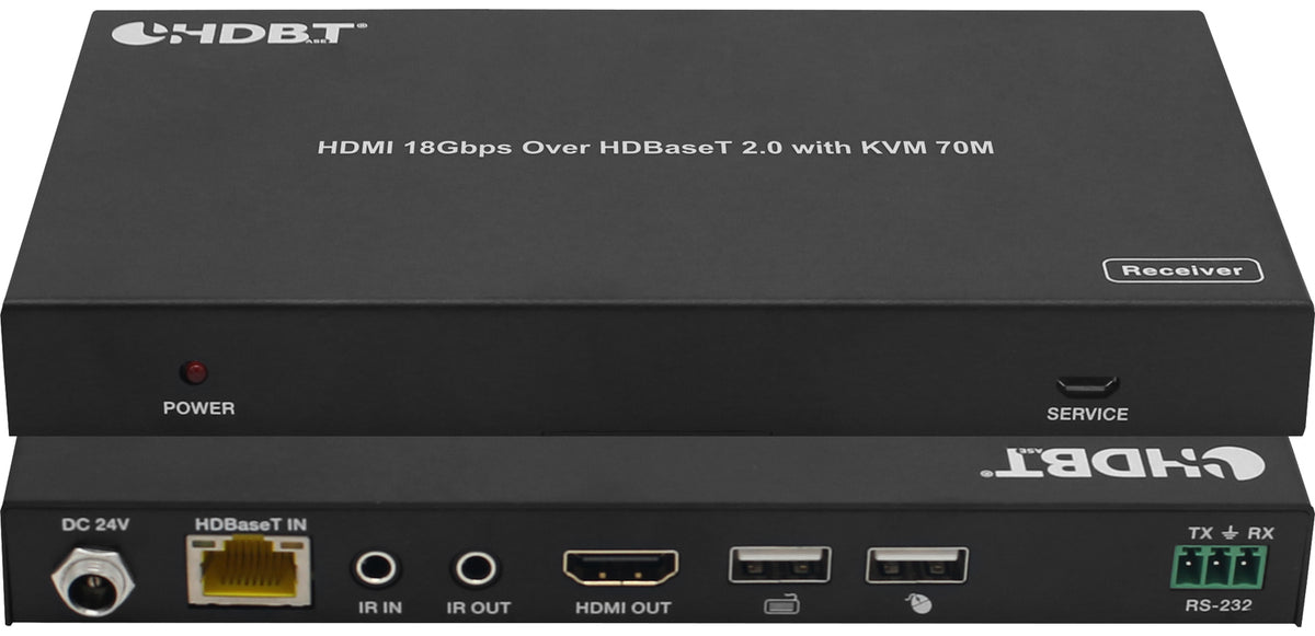 Aja rovorx-hdmi UltraHD/HD HDBaseT Receiver with Integrated HDMIビデオ(中古品) 4K HDMI & VGA 70m Wall Plate Extender over HDBaseT with USB