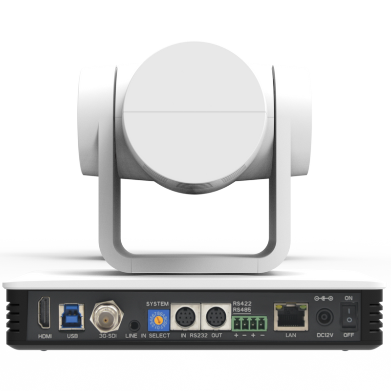 HD PTZ AI Camera with HDMI/IP/3G-SDI/USB3.0 (White)