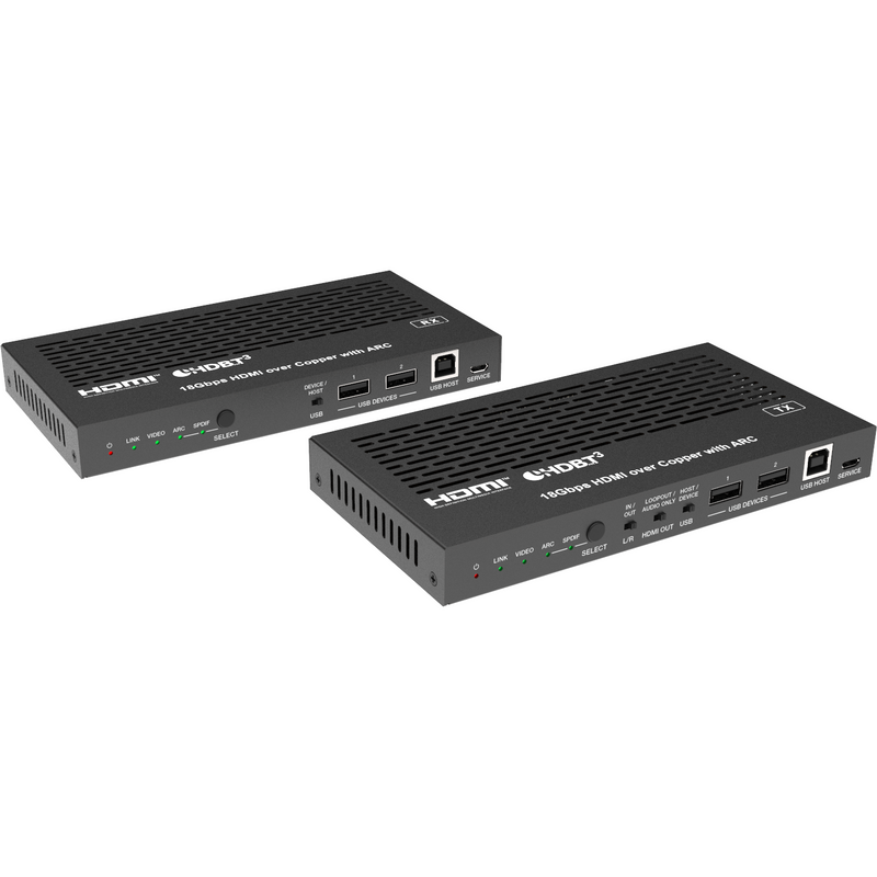 4K60 HDMI 100m Extender Over HDBaseT 3.0 with USB & eARC (Tx/Rx)
