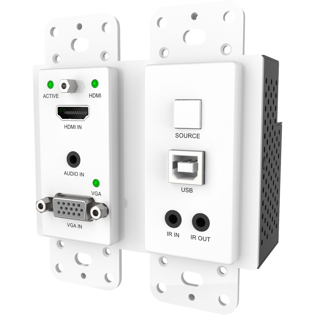 4K HDMI & VGA 70m Wall Plate Extender over HDBaseT with USB