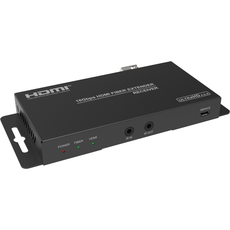 18Gbps HDMI over Optical Fiber Extender with Audio Extracting